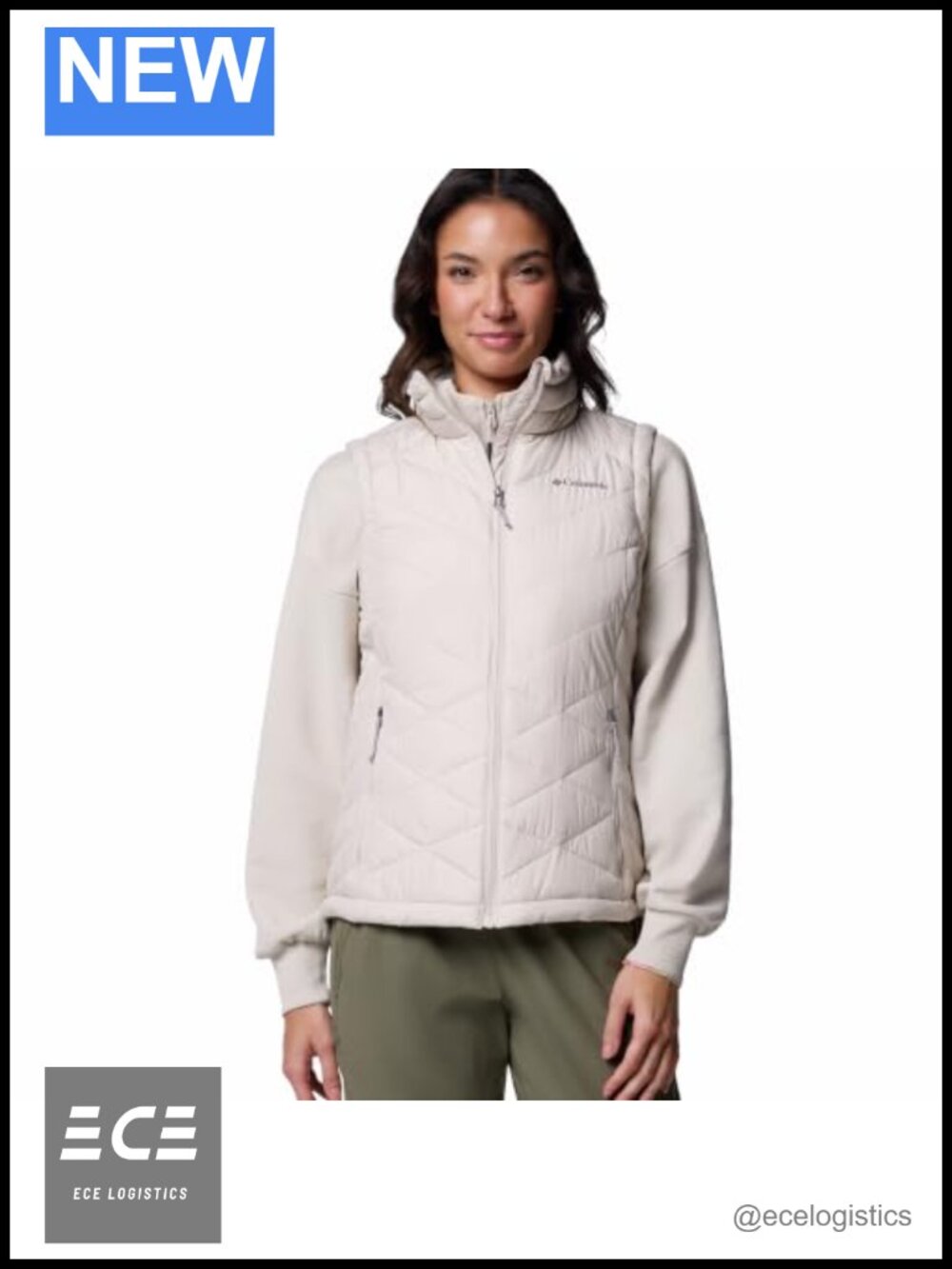 Insulated Quilted Puffer Vest Omni-Heat Fleece Lined Zippered Pockets Sleeveless